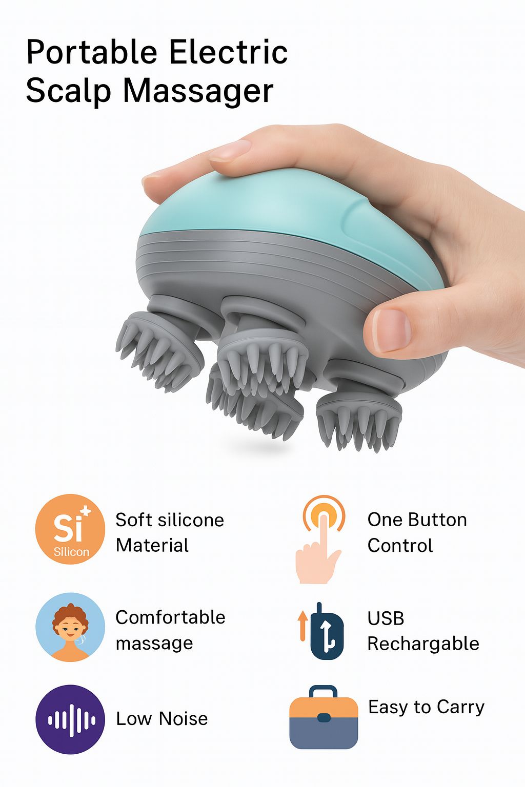 Sevia Electric Scalp & Hair Massager ( PACK OF 2 )