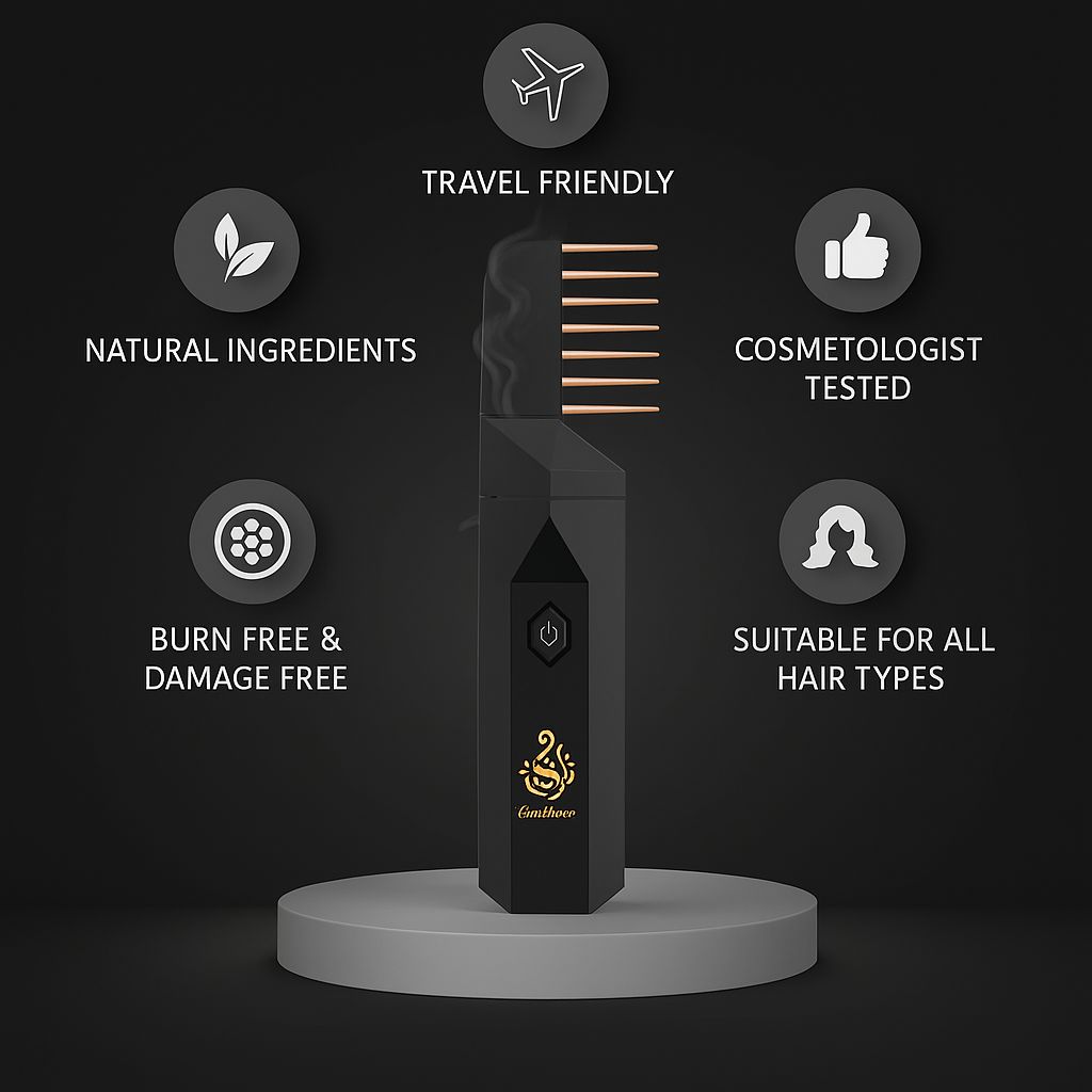 Smart Aroma Comb – Portable USB Hair & Incense Diffuser ( PACK OF 2 )