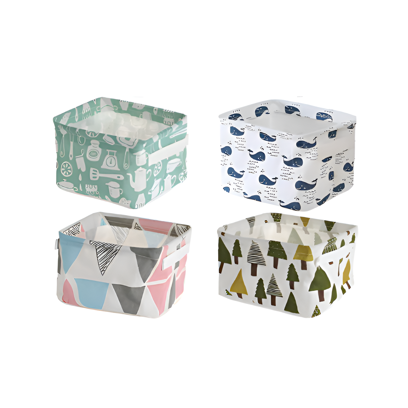 Foldable Storage Basket Canvas Fabric Waterproof