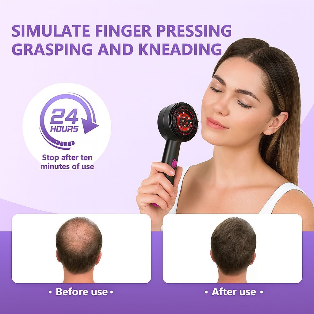 Upgrade 3 in 1 Hair Oil Applicator,Electric Hair Brushes for Hair Growth,Oil Applicator Scalp Massager ( PACK OF 2 )