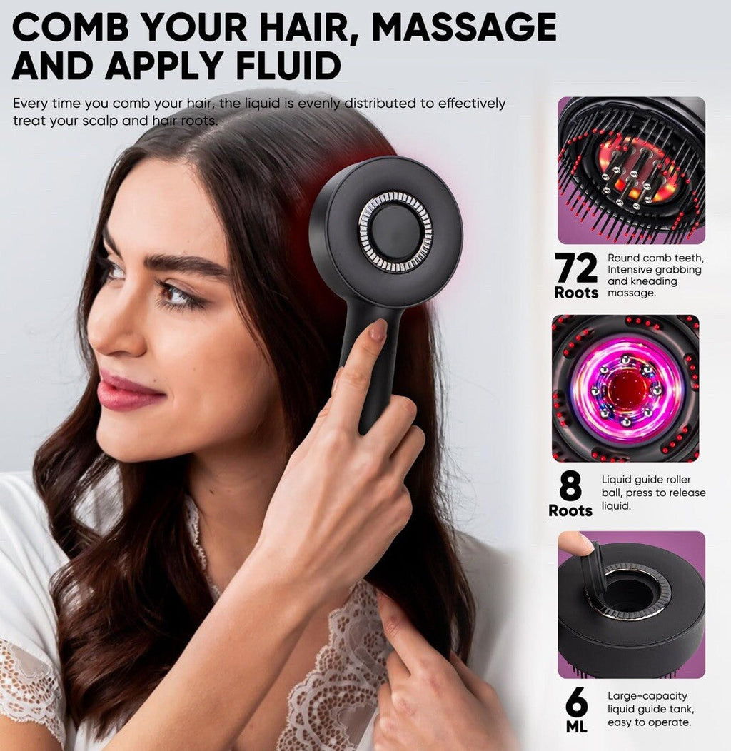 Upgrade 3 in 1 Hair Oil Applicator,Electric Hair Brushes for Hair Growth,Oil Applicator Scalp Massager ( PACK OF 2 )